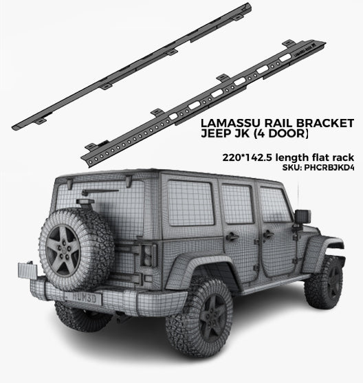Buy Jeep Jk 4 Door flat roof rack Online | LAMASSU RACK – Lamassu-Rack